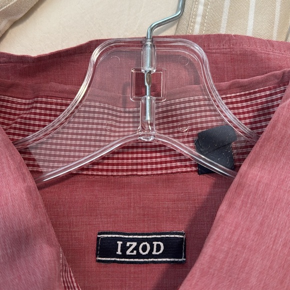 Men’s long sleeved Izod in a “ heathered” red. 💯 cotton. So 2XLT. Like new! - Picture 7 of 9